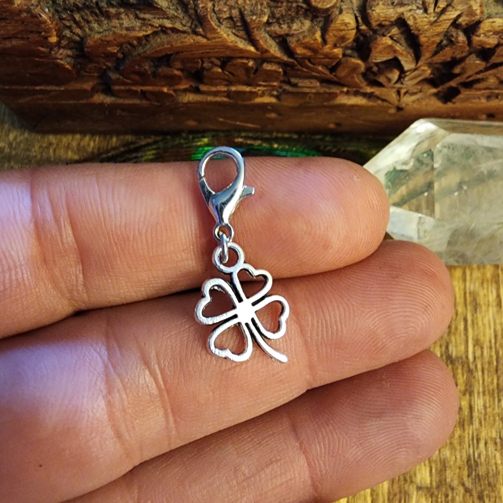 Lucky Clover Charm Irish Shamrock Charm Bracelet Addon Bag Clip Ireland Pendant 8$
